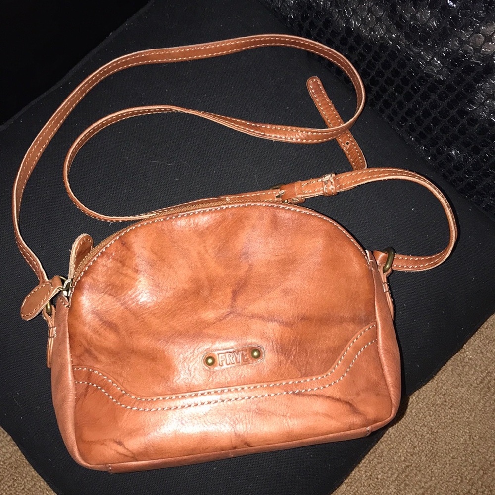 Frye cross body, brown leather bag